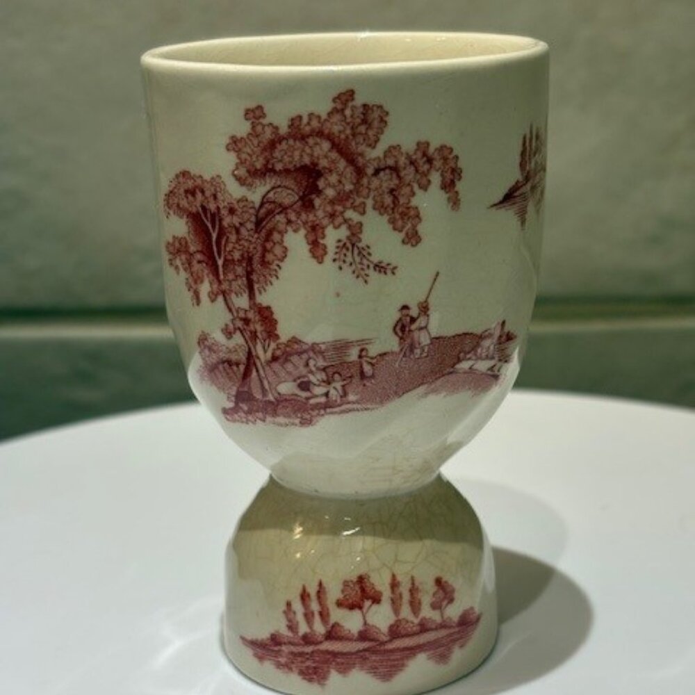 Vintage Johnson Brothers Old Britain Castles Pink Double Egg Cup / England